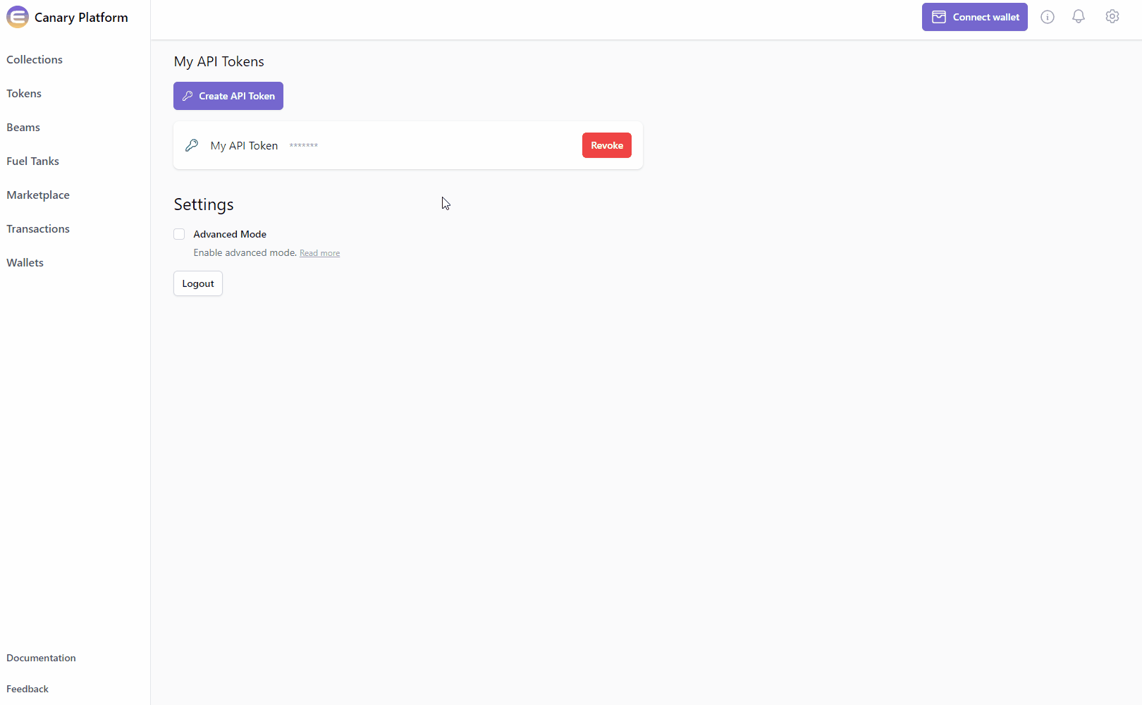 Connecting a wallet app on the Enjin Platform