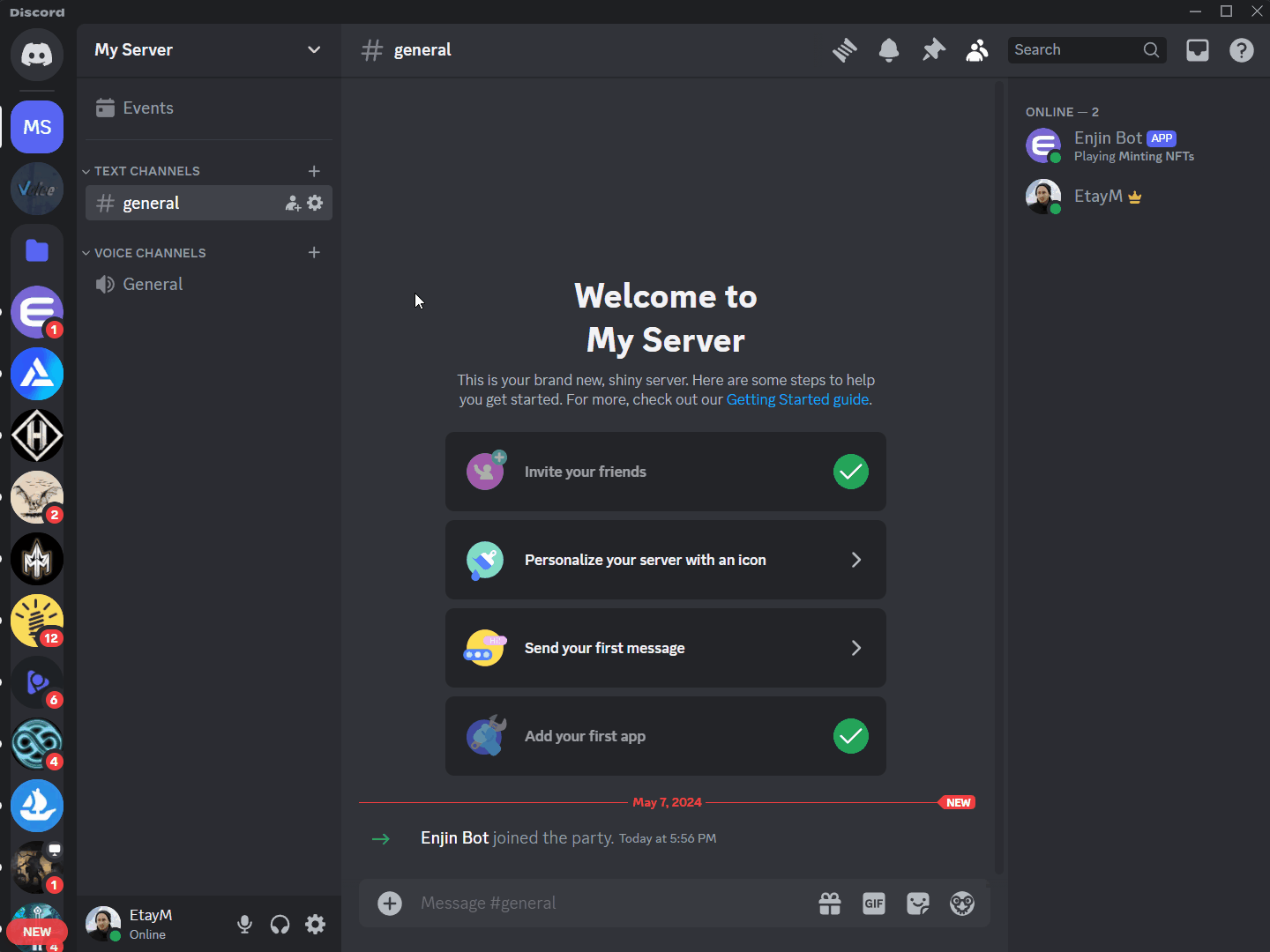 Setting up the Enjin Discord Bot - Configuring Roles Permissions