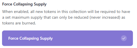 Enforced Collapsable Supply