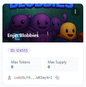 A collection with the collection ID next to it